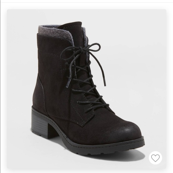 Micro suede boots- black - Picture 1 of 6